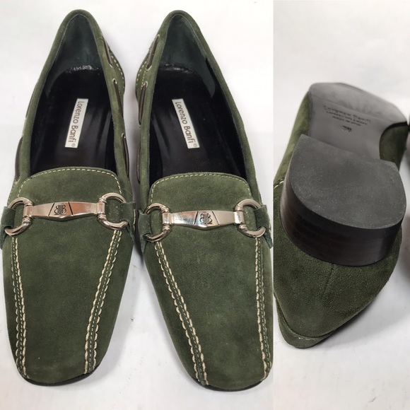 Lorenzo Banfi green suede stitched loafers - Picture 3 of 8